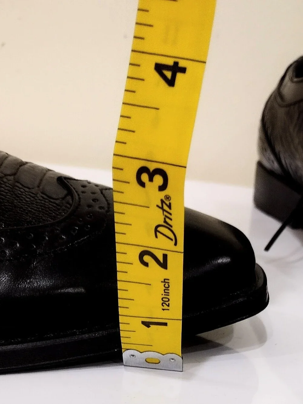 Antonio Cerrelli Sz 12 Men's Black Wingtip Derby Dress Shoes - Classic Lace-Up